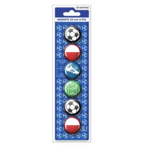 Opakowanie Magnes football śr. 30 mm 6el