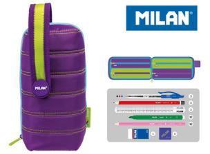 Opakowanie Multipiórnik MILAN owalny z 4 piórnikami COLOURS fiolet