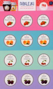 Opakowanie Naklejki na przetwory mix wzorów