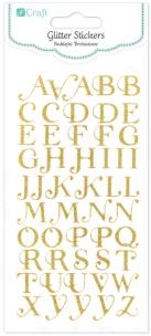 Okładka książki Naklejki z brokatem - alfabet 50szt