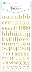 Okładka książki Naklejki z brokatem - alfabet 90szt