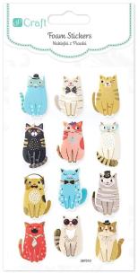 Okładka książki Naklejki z pianki - koty 12szt