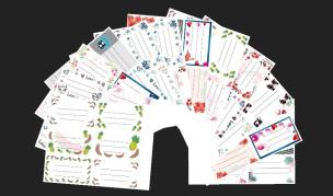 Opakowanie Nalepki na zeszyt Moderno/Fashion 25 mix