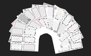 Opakowanie Nalepki na zeszyt Monochrome