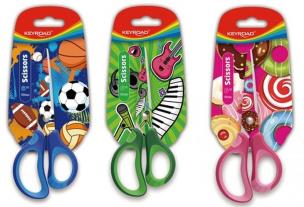 Opakowanie Nożyczki szkolne KEYROAD Tatto Soft 15cm mix