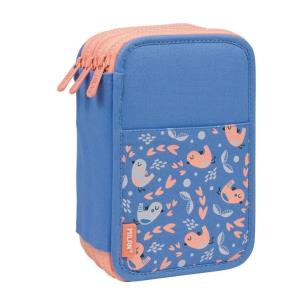 Opakowanie Piórnik 3 poz. z wyprawką Coconut róż MILAN