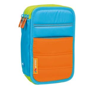 Opakowanie Piórnik 3 poz. z wyprawką Colours niebieski MILAN