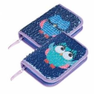 Opakowanie Piórnik cekinowy - sowy