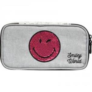 Okładka książki Piórnik owalny kompaktowy Smiley Sleppy - Sequence