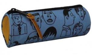 Opakowanie Piórnik tuba niebieski Twarze