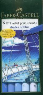 Opakowanie Pisak artist pens brush odcienie niebieskiego 6 kolorów