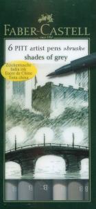 Opakowanie Pitt Artist Pen Grey 6 kolorów etui