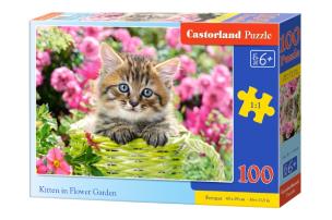 Opakowanie Puzzle 100 Kittens in Flower Garden CASTOR