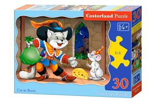 Puzzle 30 Can in Boots CASTOR. Wydawca: Castorland. Multiszop.pl Opakowanie Puzzle 30 Can in Boots CASTOR