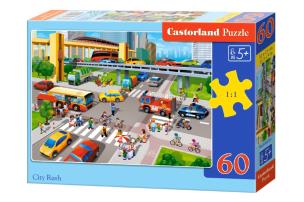 Puzzle 60 City Rush CASTOR. Wydawca: Castorland. Multiszop.pl Opakowanie Puzzle 60 City Rush CASTOR