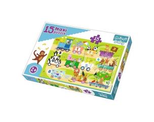 Okładka książki Puzzle Maxi Pociąg z cyferkami 15