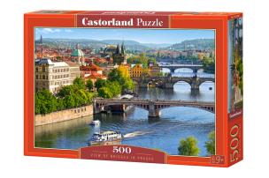 Puzzle View of Bridges in Prague 500. Wydawca: Castorland. Multiszop.pl Opakowanie Puzzle View of Bridges in Prague 500