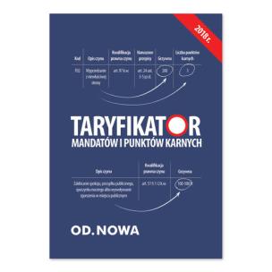 Okładka książki Taryfikator mandatów i punktów karnych