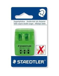 Opakowanie Temperówka podwójna z pojemnikiem zielona neon