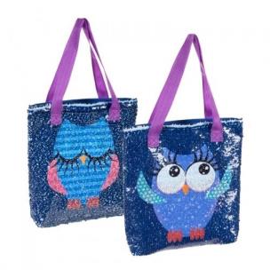 Opakowanie Torba na ramię z cekinami Sowy