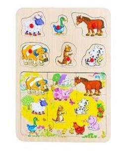 Opakowanie Układanka drewniana zwierzęta