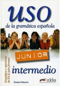 Uso de la gramatica espaniola Junior intermedio alumno. Autor: Palencia Ramon. Multiszop.pl Okładka książki Uso de la gramatica espaniola Junior intermedio alumno