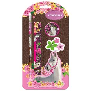 Opakowanie Zestaw 4 przyborów szkolnych Konie 15 DERFORM