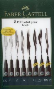 Opakowanie Zestaw 8 czarnych pisaków