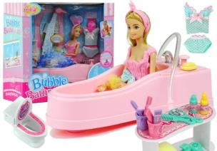 Zestaw Lalka w Kąpieli Łazienka + Akcesoria. Wydawca: Lean Toys. Multiszop.pl Opakowanie Zestaw Lalka w Kąpieli Łazienka + Akcesoria