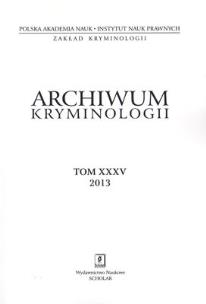 Okładka książki Archiwum kryminologii