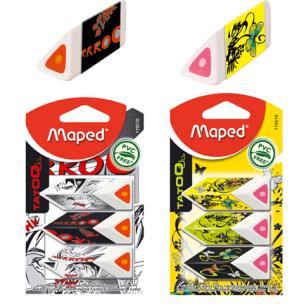 Opakowanie GUMKA MAPED PYRAMIDE TRÓJKOLOROWA 3SZT