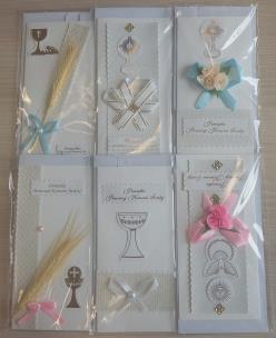 Opakowanie KARNET DL KOMUNIA RĘCZNIE ROBIONY MIX WZORÓW