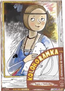 Okładka książki KOLOROWANKA RAMKA DO ZAWIESZENIA DAMA Z ŁASICZKĄ DUŻA