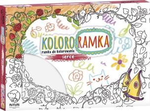 Okładka książki KOLOROWANKA RAMKA DO ZAWIESZENIA SERCE ŚREDNIA