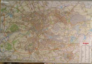 Okładka książki PLAN MIASTA KRAKÓW MAPA ŚCIENNA 1:26 000