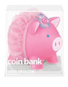 Opakowanie ŚWINKA SKARBONKA MINI CIEMNORÓŻOWA 