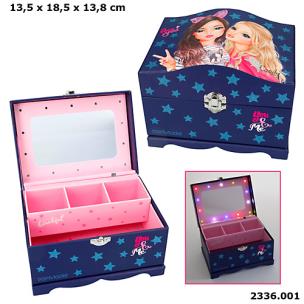 Opakowanie SZKATUŁKA Z PODŚWIETLANYM LUSTERKIEM TOP MODEL GRANATOWA 2336A