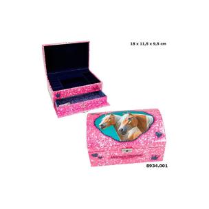 Opakowanie SZKATUŁKA ZE SKRYTKĄ HORSES DREAMS RÓŻOWA 8934A