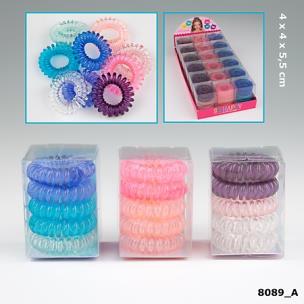 Opakowanie ZESTAW GUMEK DO WŁOSÓW SO HAPPY TOP MODEL NIEBIESKIE 8089A