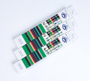 Opakowanie ZESTAW OŁÓWKÓW FOLK Z GUMKAMI 4 SZTUKI 