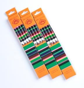 Opakowanie ZESTAW OŁÓWKÓW Z GUMKAMI FOLK ŁOWICZ KOGUT 4 SZTUKI 