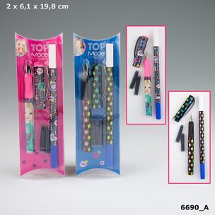 Opakowanie ZESTAW PIÓRO I KOREKTOR DO PIÓRA TOP MODEL NIEBIESKI 6690A