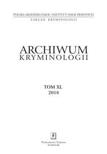 Okładka książki ARCHIWUM KRYMINOLOGII TOM XL 2018