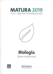 Okładka książki Biologia. Matura 2019. Testy i arkusze. Zakres rozszerzony