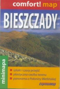Okładka książki Comfort!map Bieszczady 1:200 000 mapa mini 2018