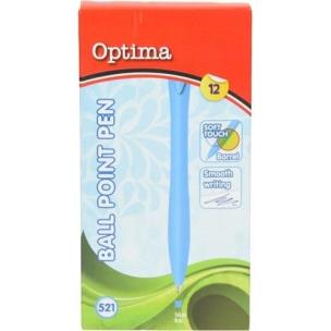 Opakowanie Długopis Soft Touch błękitny (12szt) OPTIMA