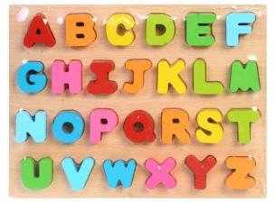 Opakowanie Drewniana układanka alfabet 26el