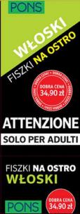 Okładka książki Fiszki na ostro. 333 słowa. Włoski PONS