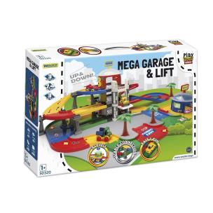 Garaż z windą Mega Garage. Wydawca: Wader. Multiszop.pl Opakowanie Garaż z windą Mega Garage