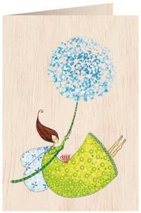 Opakowanie Karnet drewniany C6 + koperta Dmuchawiec